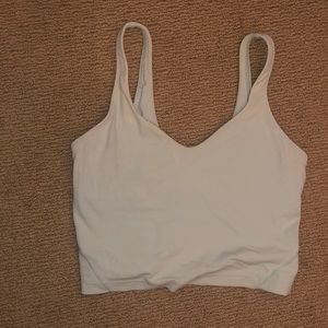 Lululemon size 6 slightly discolored light blue align tank unpadded